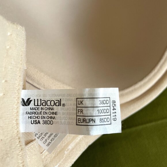 Wacoal Beige Red Carpet™ Strapless Underwire Bra with Detachable Straps 38DD - Picture 4 of 9
